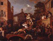 William Hogarth chairing the member oil painting reproduction
